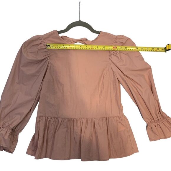 H&M Divided Pink Ruffled Tie Back Top - Picture 8 of 10